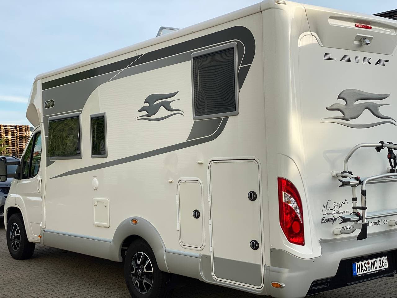 Heckansicht mit Fahrradträger